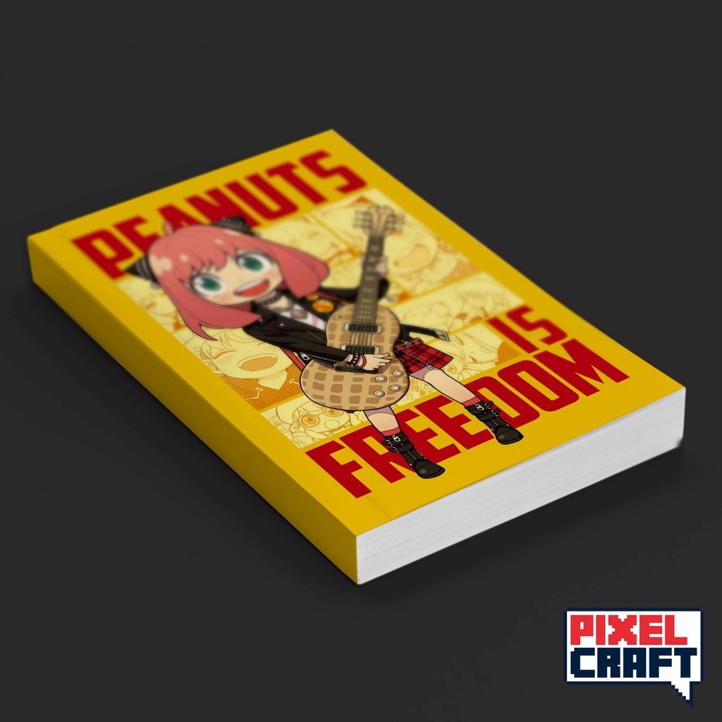 

Pocket Note Anime SPY x FAMILY Softcover A6 Motif Peanuts is Freedom