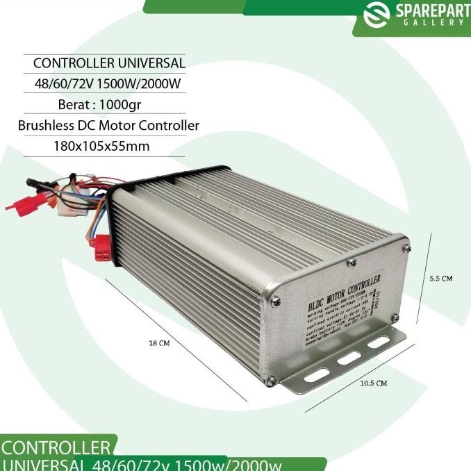 Tersedia Bldc Motor Controller Universal 48/60/72V 2000W