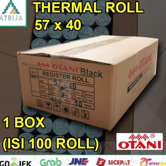 

BEBAS ONGKIR - 1 BOX (100 Roll) Kertas Thermal Struk Kasir OTANI Black 57x40