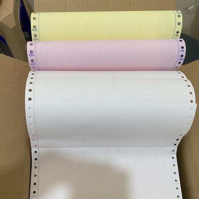 

TERLARIS - Kertas Komputer JNS K3 2 NCR/countinous form 3 ply Putih Merah Kuning