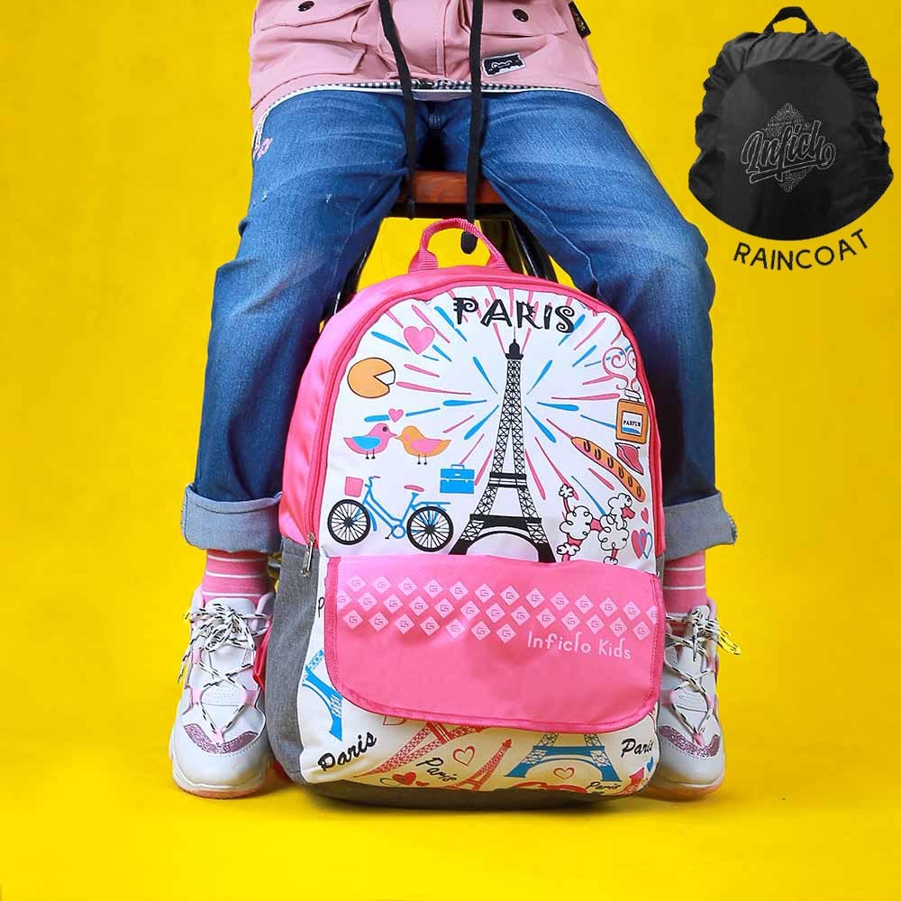 Tas ransel Anak perempuan tas sekolah karakter pink paris