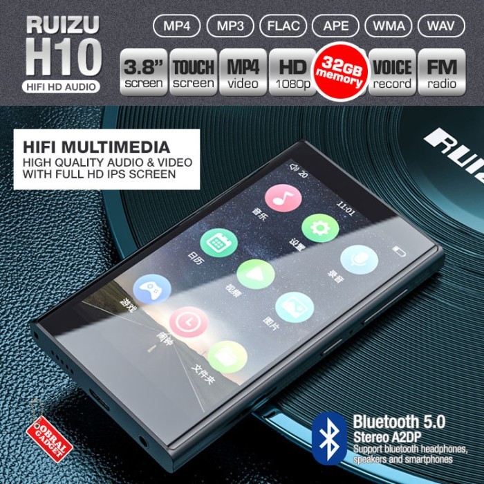 Ruizu H10 MP3 MP4 Audio Video Player Bluetooth HQ SQ FM FLAC Portable