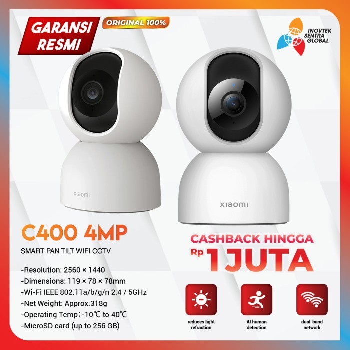 Xiaomi MI C400 4MP 2.5K Smart IP Camera CCTV 360 - Garansi Resmi