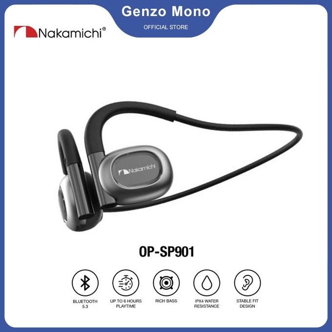 TERMURAH - Nakamichi OP-SP901 Open Ear Air Conduction Earphones Bluetooth TWS HD