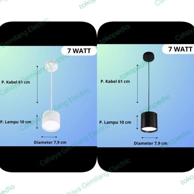 Kap Lampu Gantung Bar Downlight Led Cob Outbow Plafon 7W 12W 20W  Ready