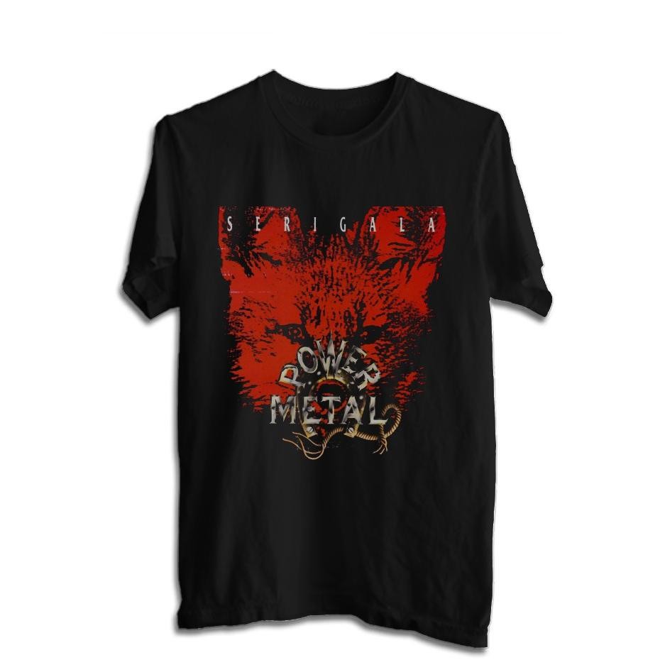 Promo Kaos Band Power Metal T-Shirt Musik Rock Power
