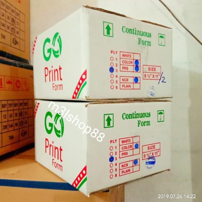 

NEW Kertas komputer/kertas print/continuous form 3 ply merk Go Print