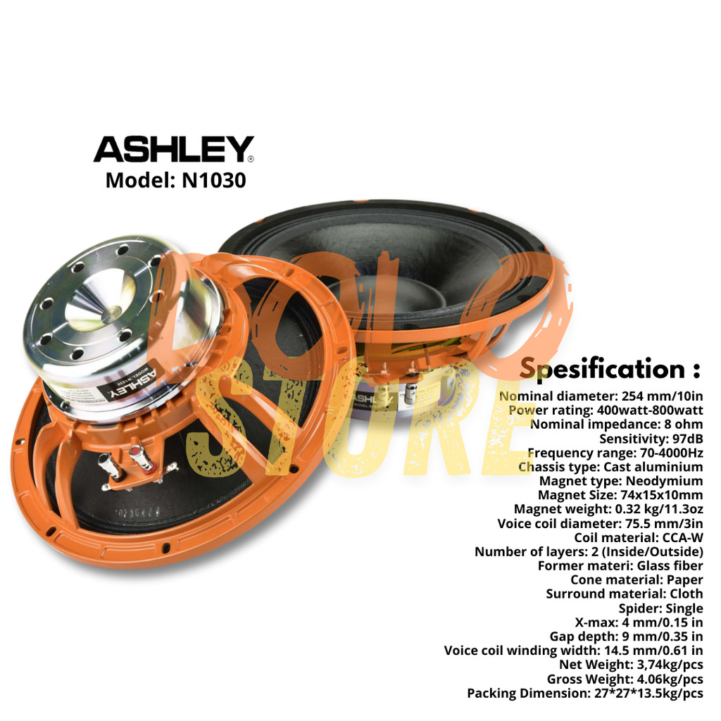 ORIGINAL SPEAKER 10 INCH ASHLEY N1030
