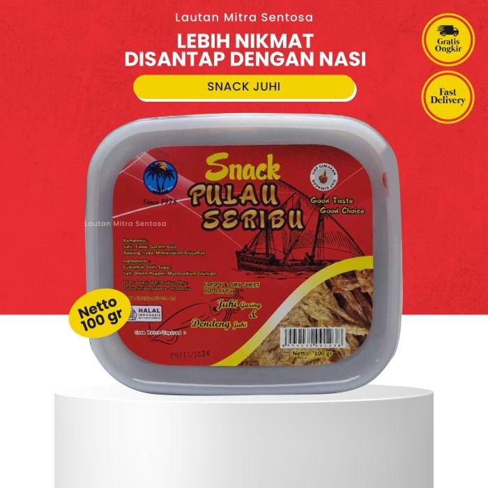 

Snack Juhi Pulau Seribu Cumi Microwave Besar Halal