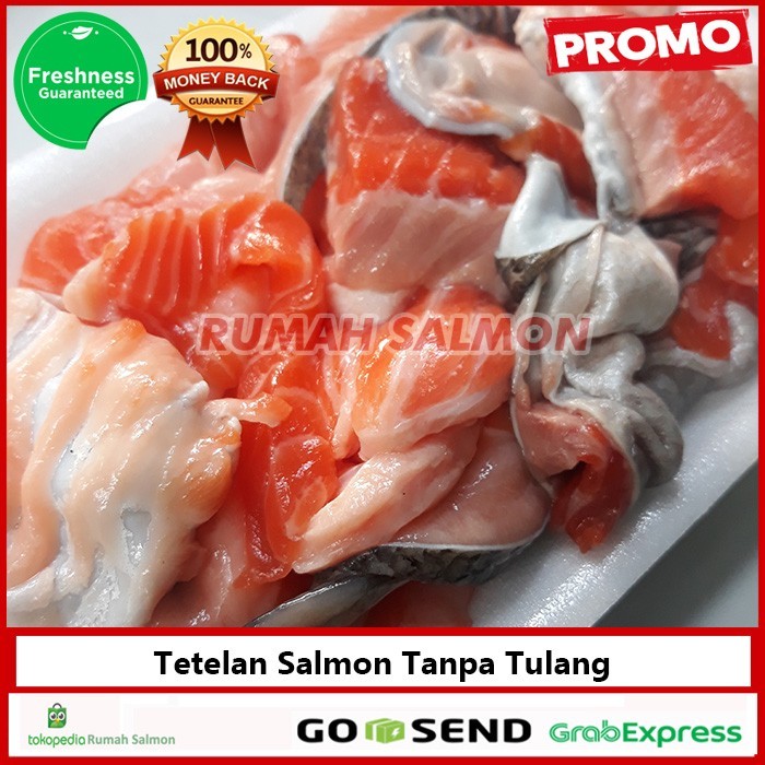 

Ikan Salmon Tetelan Tanpa Tulang 500Gr