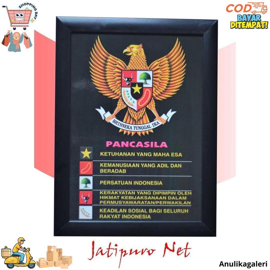 Pigura Garuda Pancasila A4+ D Terlaris