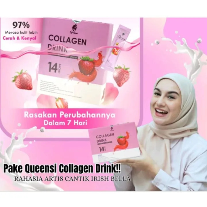 [Hemat] Quensi Collagen Drink Queensi Collagen Drink Strawberry Queensi Collagen Drink Strawberry