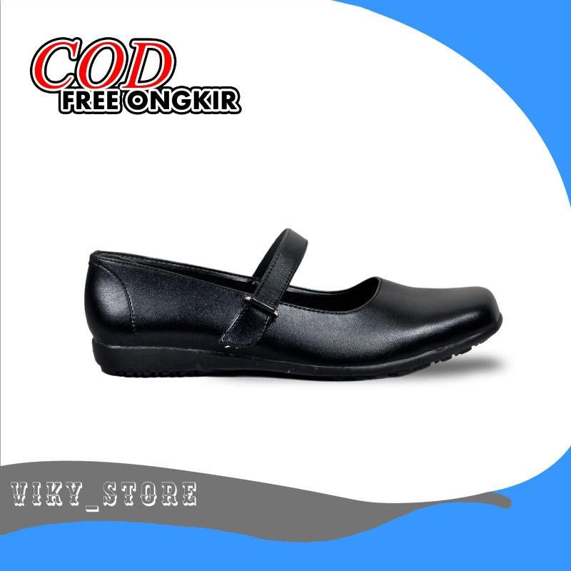 Pantofel Wanita Sepatu pantofel wanita/sepatu guru/sepatu paskibra tanpa hak