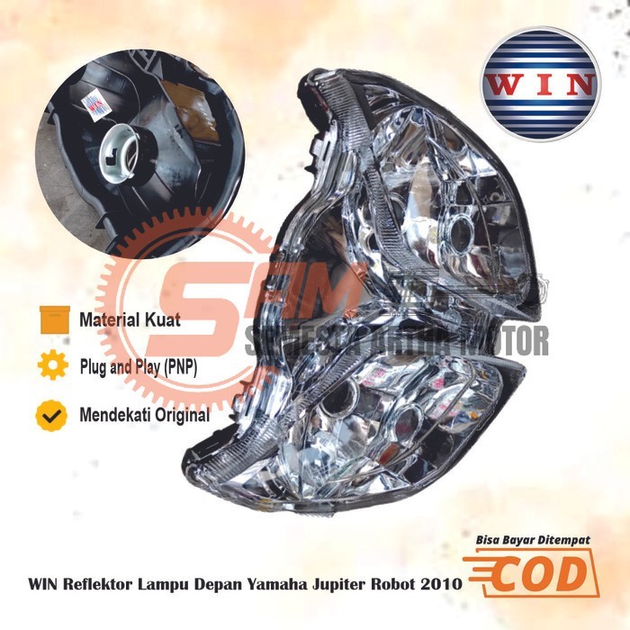 LAMPU DEPAN REFLEKTOR YAMAHA JUPITER Z 2010 HEADLAMP MIKA KACA MOTOR