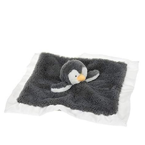 Apricot Lamb Stuffed Animals Soft Security Blanket(Gray Penguin)