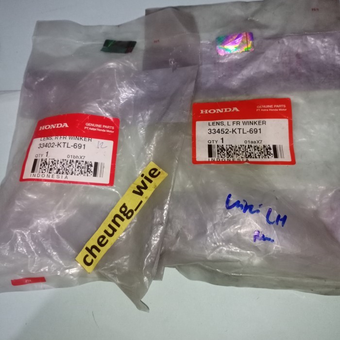 KACA MIKA LAMPU SEN DEPAN 2BH PUTIH SUPRA FIT NEW - FIT X ORI AHM