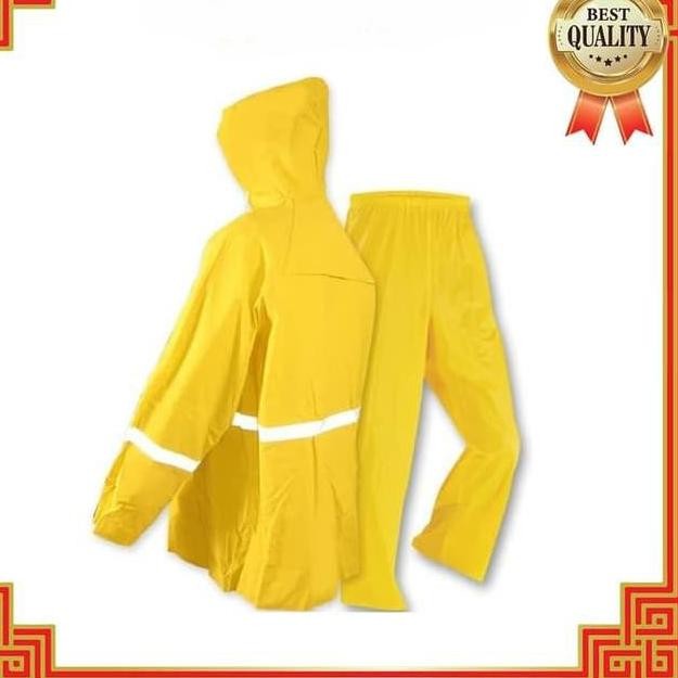GHT Stelan Jas hujan kuning Proyek elmondo - jas hujan kuning - jas hujan proyek - jas hujan lapanga