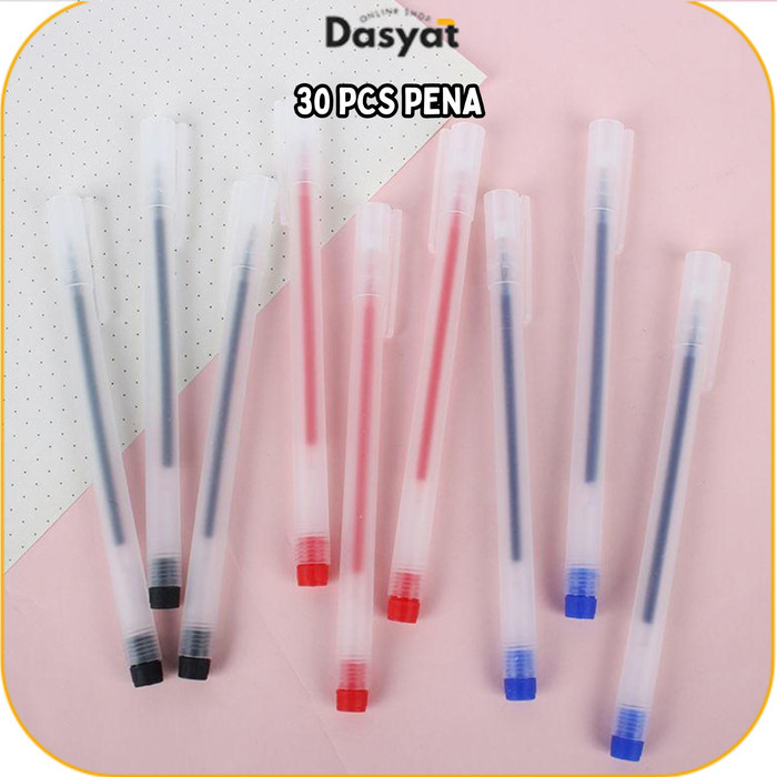 

Terbaru Pena Alat Tulis Sekolah 30 PCS 50 PCS Pulpen Model Transparan Perlengkapan Kantor 100% ori