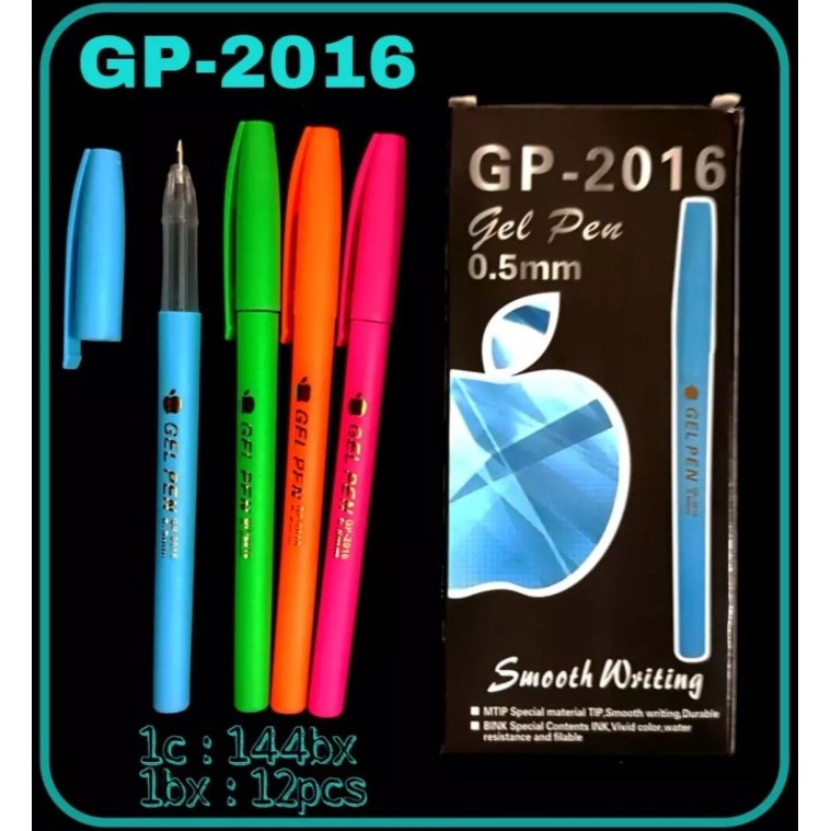 

Terbaru PULPEN GEL GP-2016 ISI 12 PCS COCOK UNTUK KANTOR DAN UJIAN 100% ori