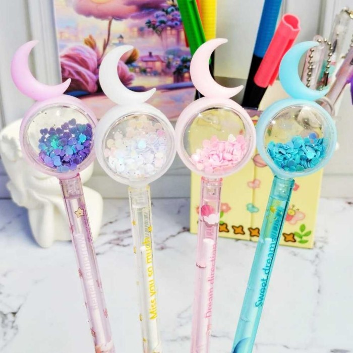 

Terbaru PEN GEL MANIK BULAN SABIT SUPER LUCU CUTE PULPEN MANIK TINTA HITAM ALAT TULIS FANCY