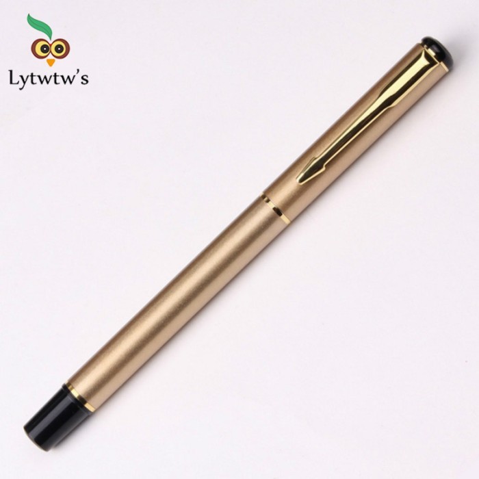 

Terbaru 1 Pcs Lytwtw's Luxury Roller Ballpoint Pen Metal Office School Supplies Rose Gold Clip