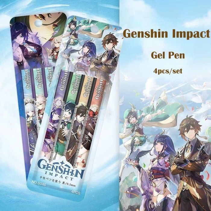 

Terbaru Genshin 4Pcs / set Pulpen Gel 0.5mm Tahan Lama Untuk Sekolah / Kantor 100% ori