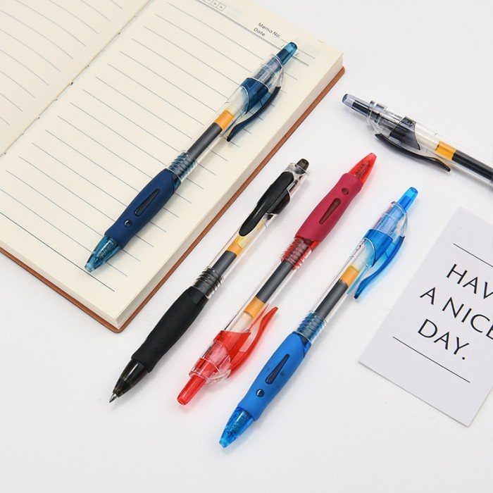 

Terbaru Sofia Retractable Gel Pens Set Black/Red/Blue Ink Ballpoint for Writing Refills Office
