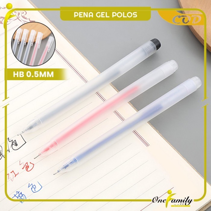 

Terbaru ONE-A46 Pena Gel Alat Tulis Pulpen 0.5mm Motif Polos Simple / Pena Perlengkapan Sekolah