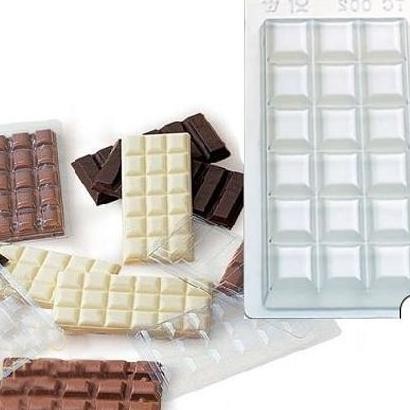 Cetakan Coklat Plastik Martellato Chocolate Tablette 18 Cavity