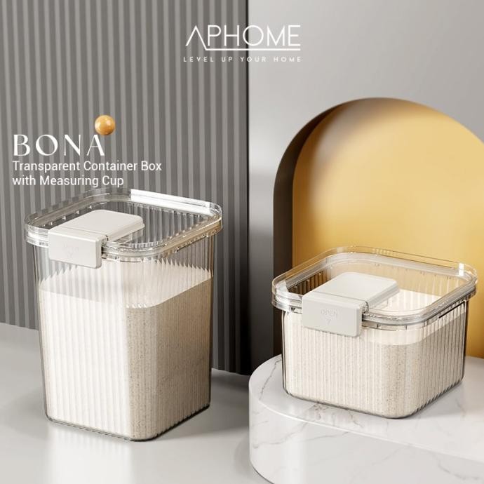 

APHOME Kontainer Beras Anti Kutu Kotak Makanan Kering Serbaguna BONA