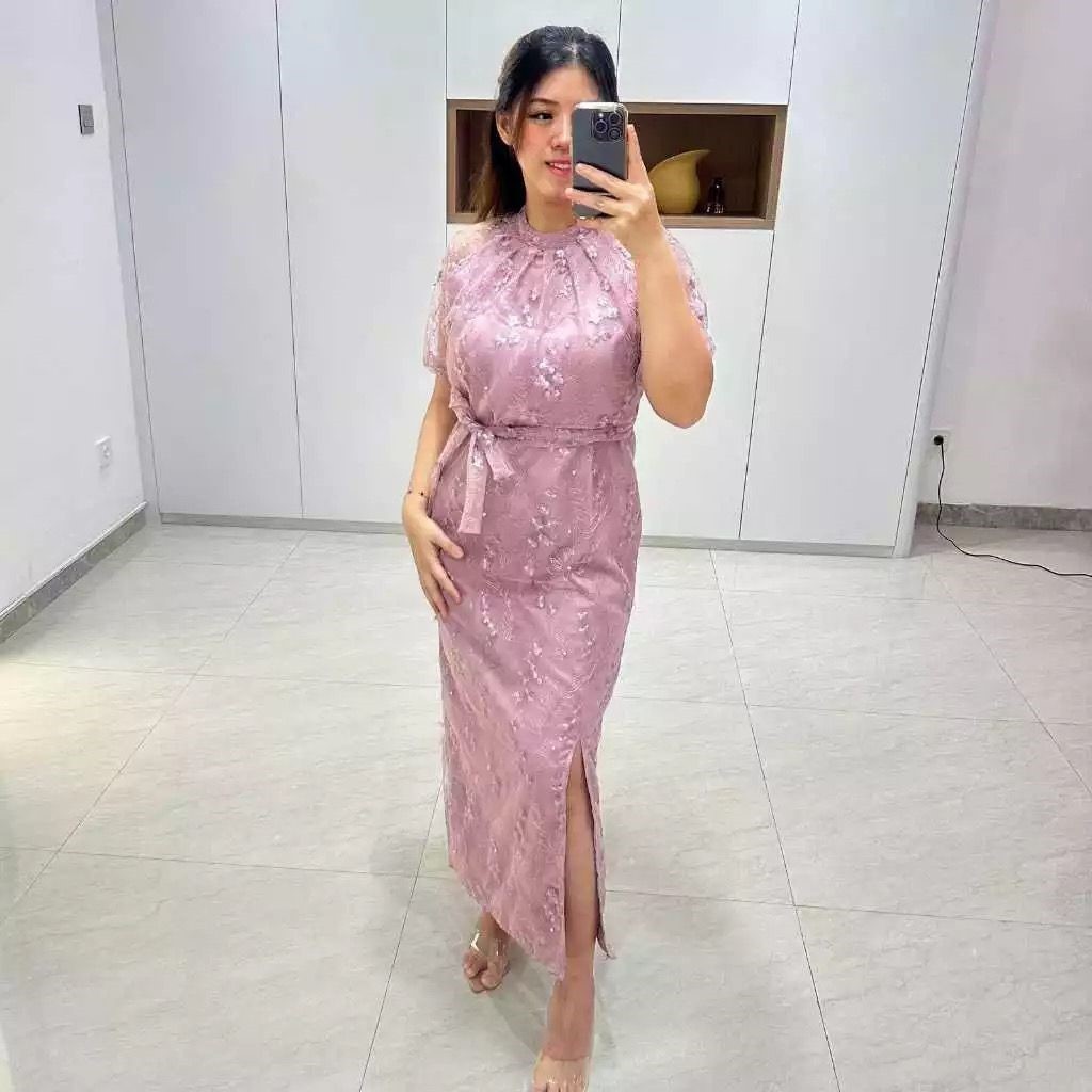 Dres Dreas Natal Remaja Wedding Bridesmaid Gaung Perempuan Dewasa Korean Style Maxidres Mididres Bro