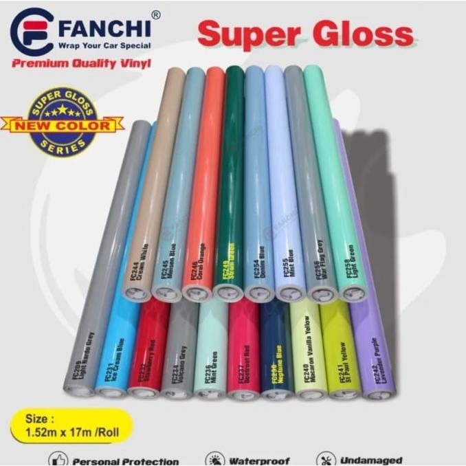 

NEW FANCHI Sticker Super Glossy FC-257 Malus Pink Ukuran 1.52M x 17M /Roll