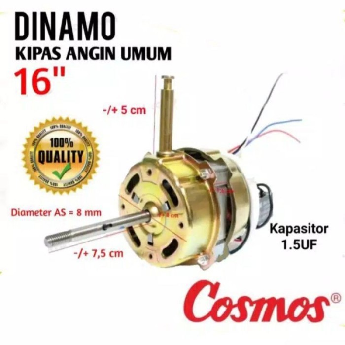 TERLARIS DINAMO KIPAS ANGIN COSMOS 16" ORIGINAL