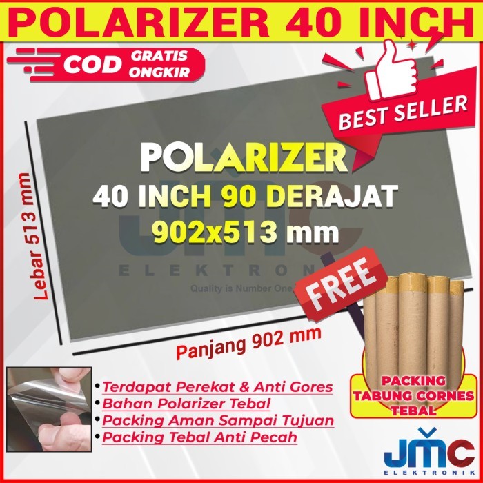 POLARIS POLARIZER LCD 40 INCH 90 DERAJAT POLARIZED 40INC