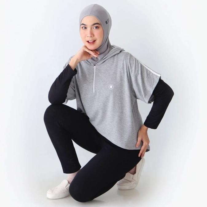 ASYMMETRIC HOODIE ACTIVE WEAR SPORT WEAR JUMPER OLAHRAGA 9-0237