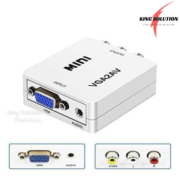 Vga To Rca Converter / Converter Vga To Av / Vga To Av Mini Converter