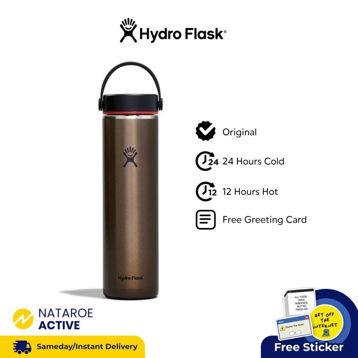 Hydro Flask Tumbler 24oz Lightweight Wide Mouth Trail - Obsidian