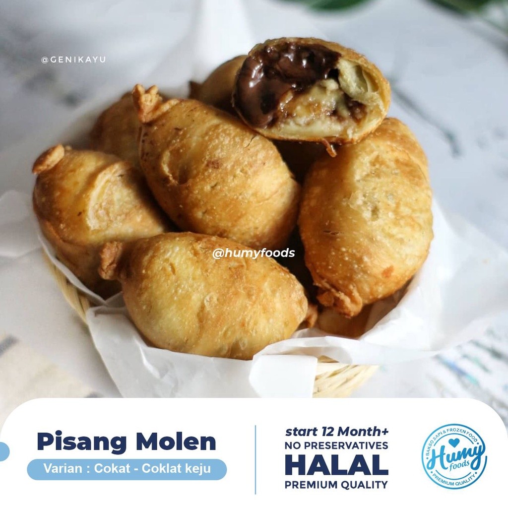 

PISANG MOLEN COKLAT KEJU PISMOL PISCOK LUMER HOMEMADE (ISI 5) Tanpa Pengawet