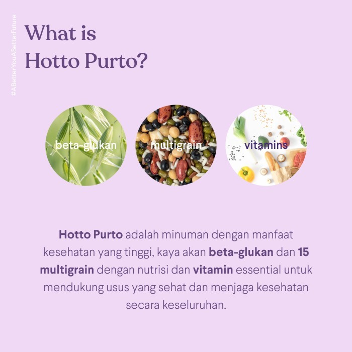 

Hotto Purto Multigrain With Purple Potato Ubi Ungu 1 Pouch 16 Sachet Barangbaru