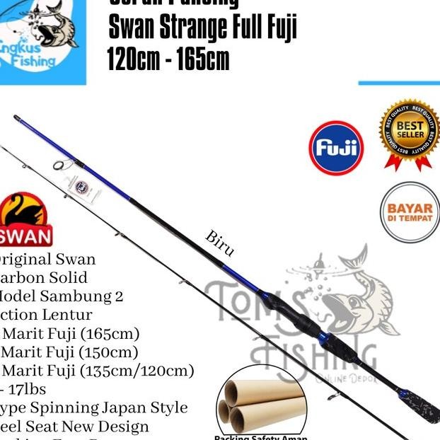 Joran Pancing Swan Strange Fuji 120Cm - 165Cm Japan Style (8-17Lbs) Cabon Solid Fuji - Engkus Fishin