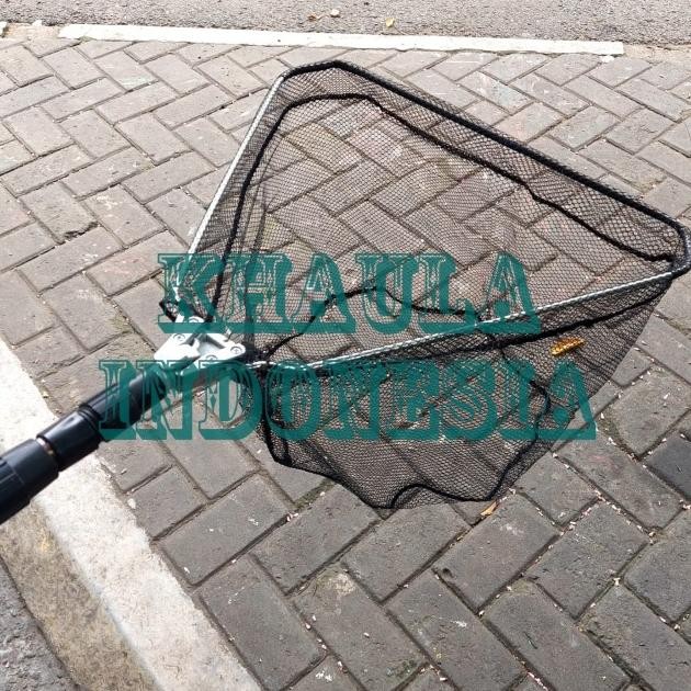Serokan Jaring Ikan Lipat Teleskopik Portable Mancing Besar - Bulat