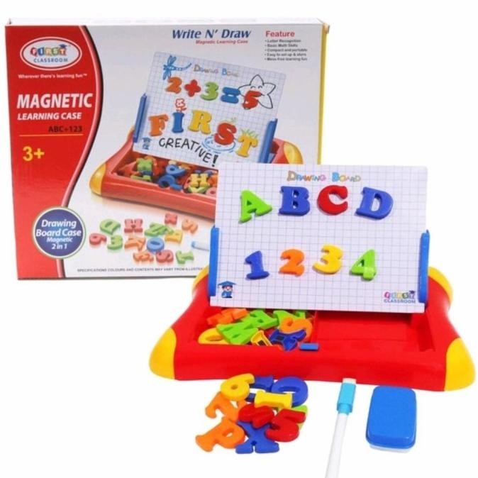 

Sale! 2In1 Magnetic Learning Case Papan Tulis Magnet Abc