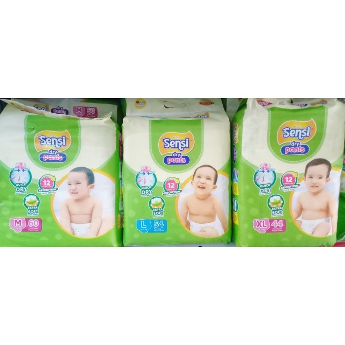 Popok Celana Bayi Sensi Pants Diapers Baby Pampers M60 L54 Xl44 Jumbo