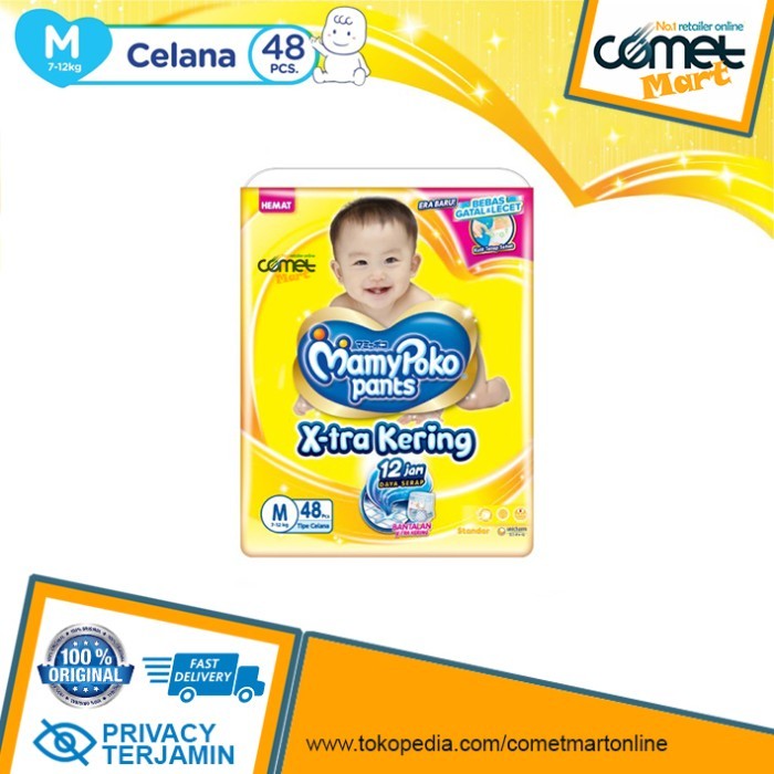 Popok Bayi Mamypoko Pants. Celana Xtra Kering M - 50 Pcs