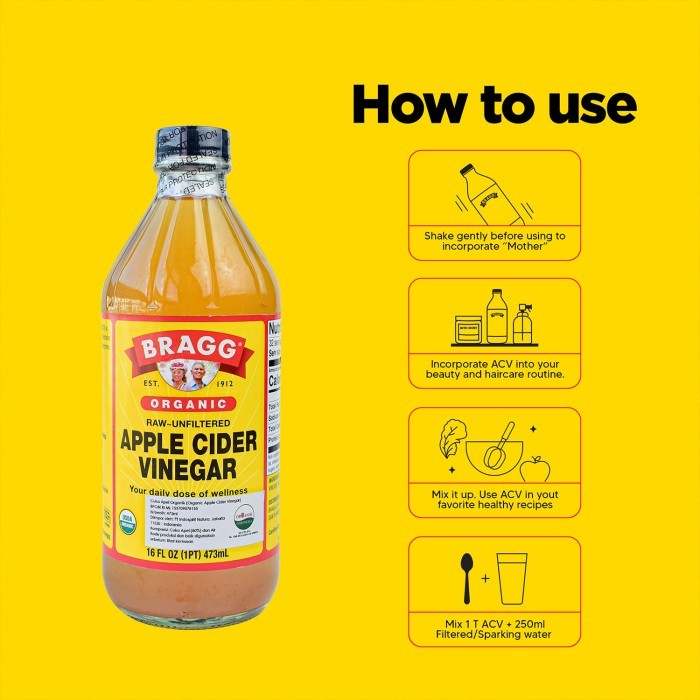 

Bragg Apple Cider Vinegar (Cuka Apel) 946 Ml Barangbaru