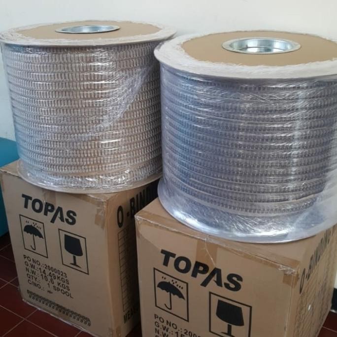 

RING JILID KAWAT 1/4 ROLL SPOOL PITCH 3:1 6MM TOPAS O BINDING WIRE ORIGINAL DAN TERPERCAYA