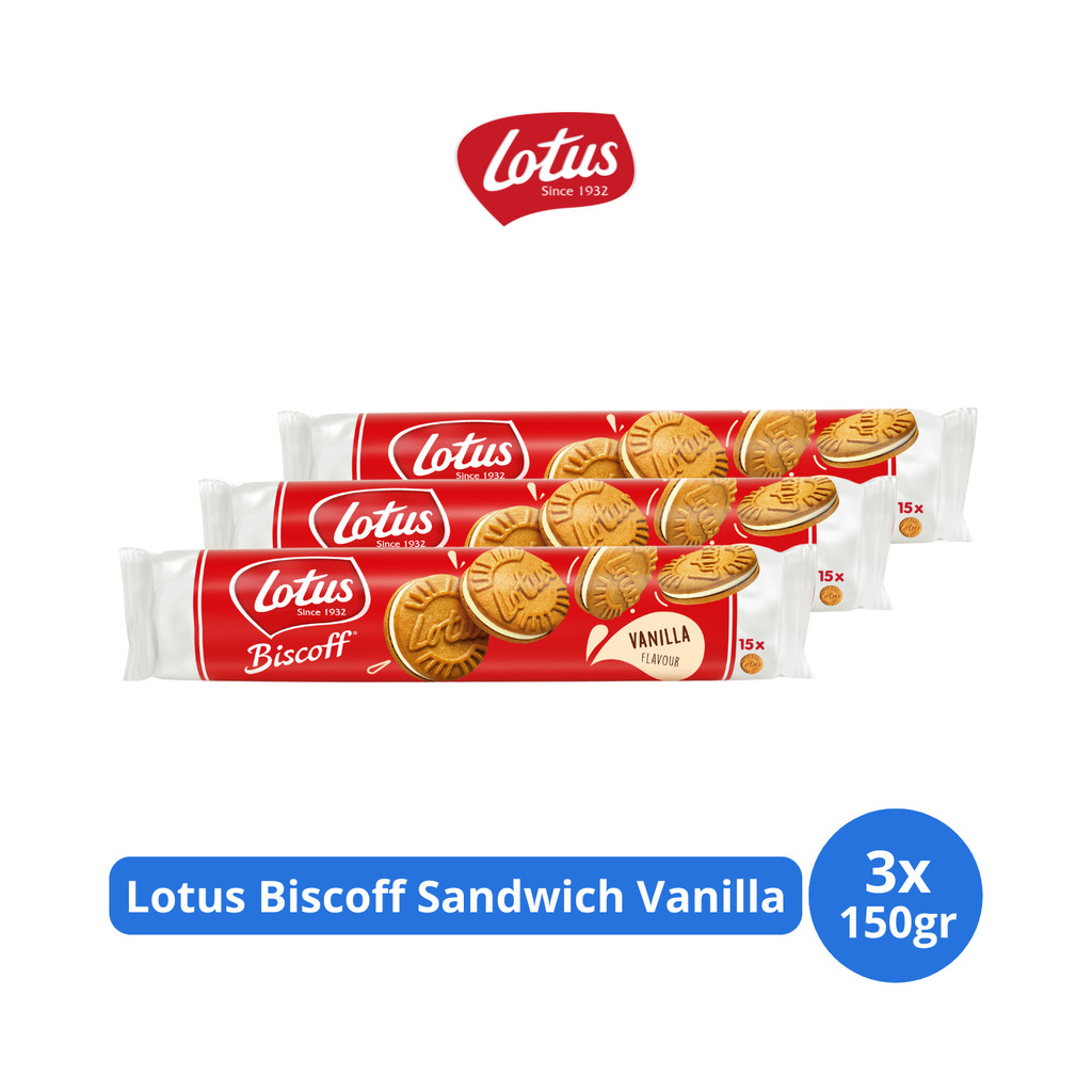 

Lotus Biscoff Sandwich Vanilla 150gr x 3 pcs