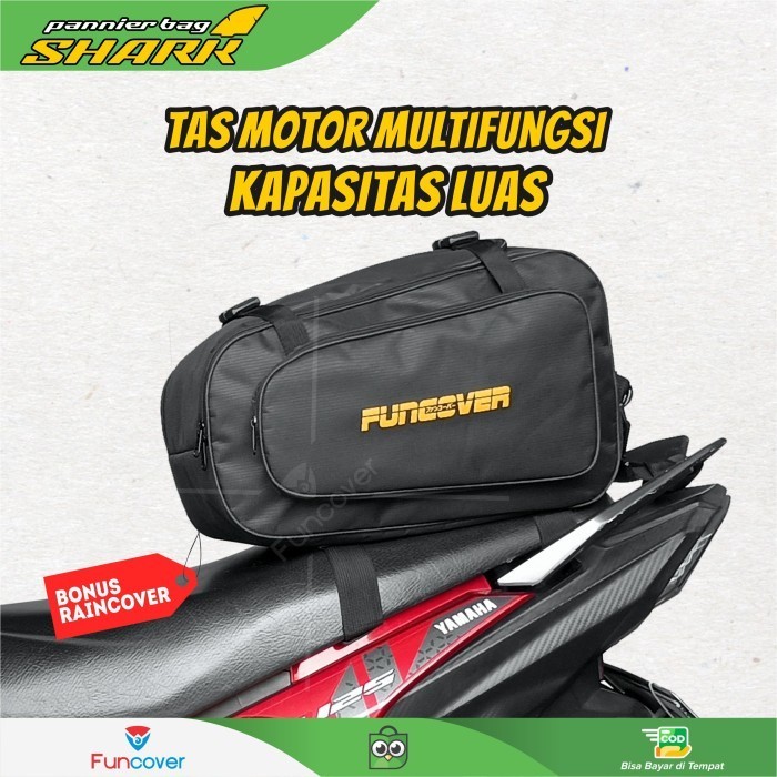 Mantab Tas Box Motor Touring Side Tank Bag Jok Panier Tailbag Shark Funcover
