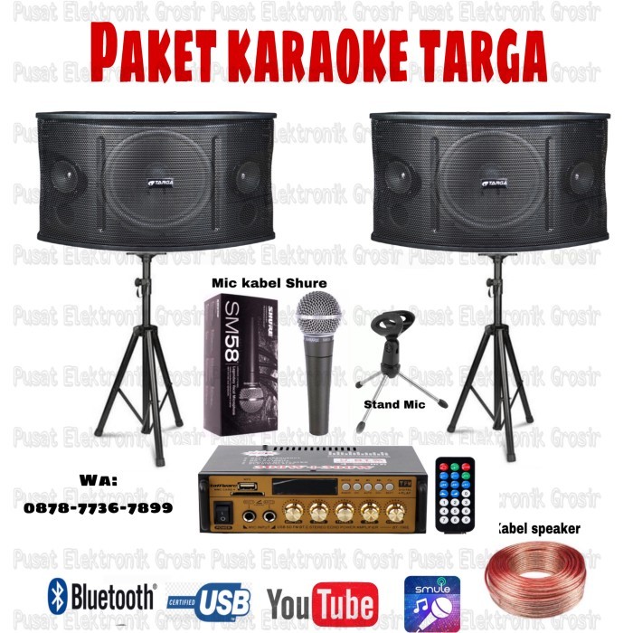 Terbaru Paket Sound System Karaoke Speaker Linkmaster Amplifier Karaoke Rumah