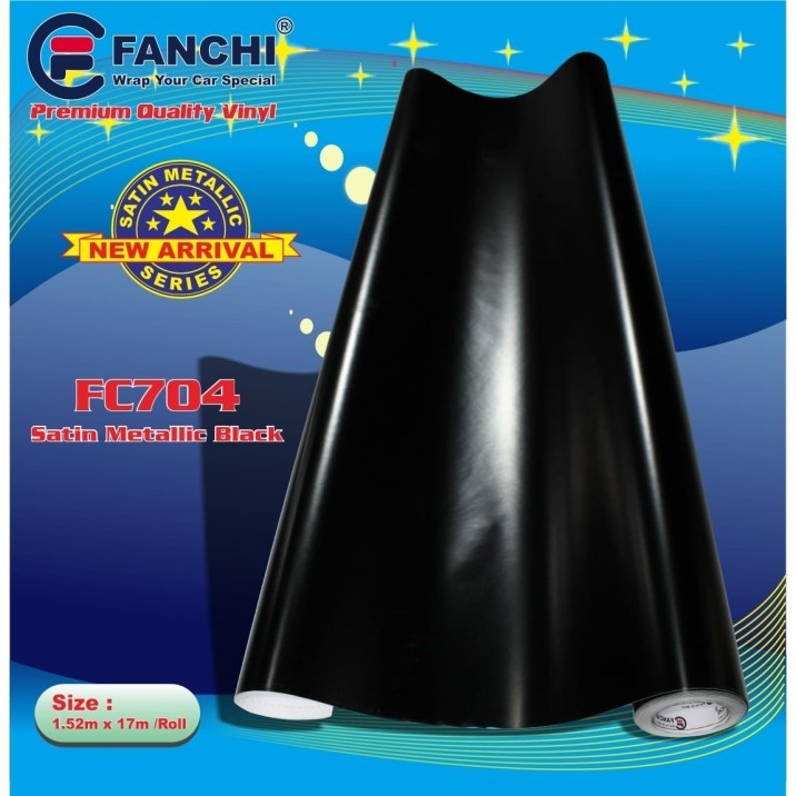 

Sticker Fanchi Satin Metalic Black (Rol) Barangbaru